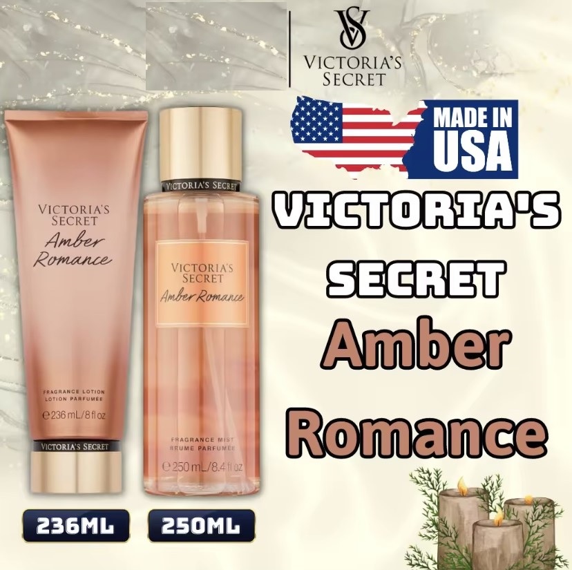 Victoria Secret Amber Romance - Dưỡng Thể Trắng Da Victoria Secret 236ml - Body mist Victoria Secret 250ml