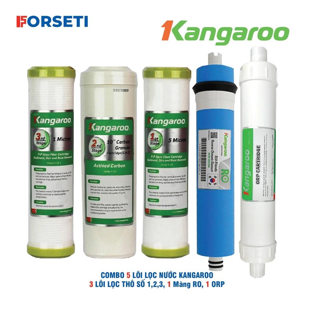 Trọn bộ 5 lõi lọc nước Kangaroo Hàng chính hãng dùng cho máy lọc nước Kangaroo KG112