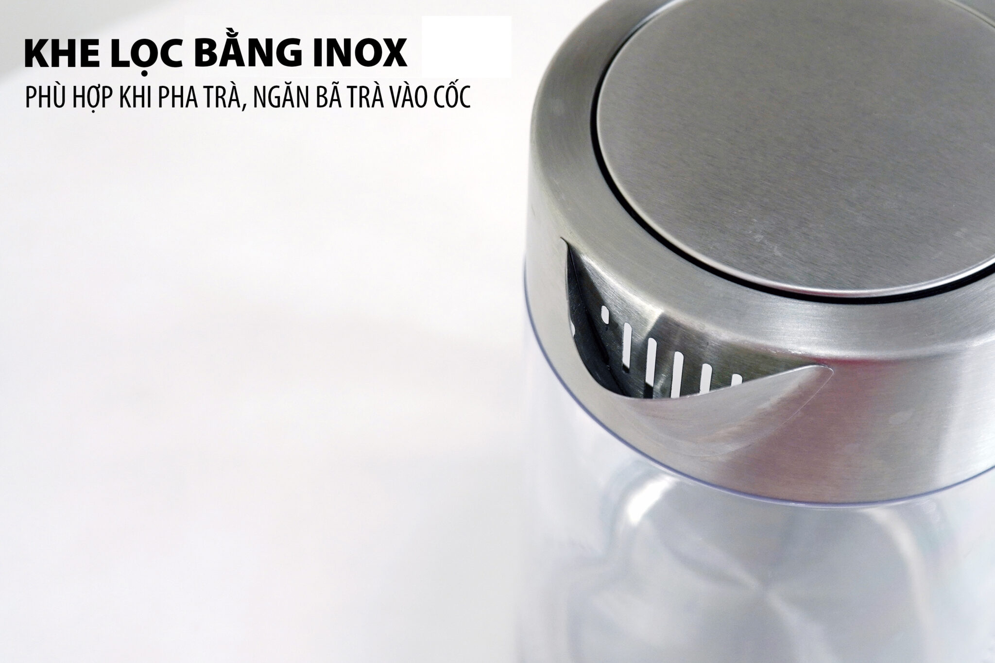 Ấm Đun Siêu Tốc 2 Lớp 1.7L Lorca TA 3006A Hàng Chính Hãng Ấm Đun Nước Thủy Tinh Inox Đun Nhanh, Công Suất Lớn 2200W