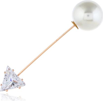 Cài áo và khăn đính hạt các loại - Hạt ngọc có chân đỡ GC27-Y40 dài 3.8cm