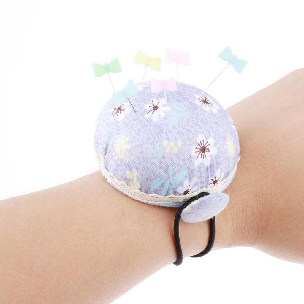Sewing Needle/Pin Cushion Wrist Pin Needle Holder Safety Craft Tools Blue
