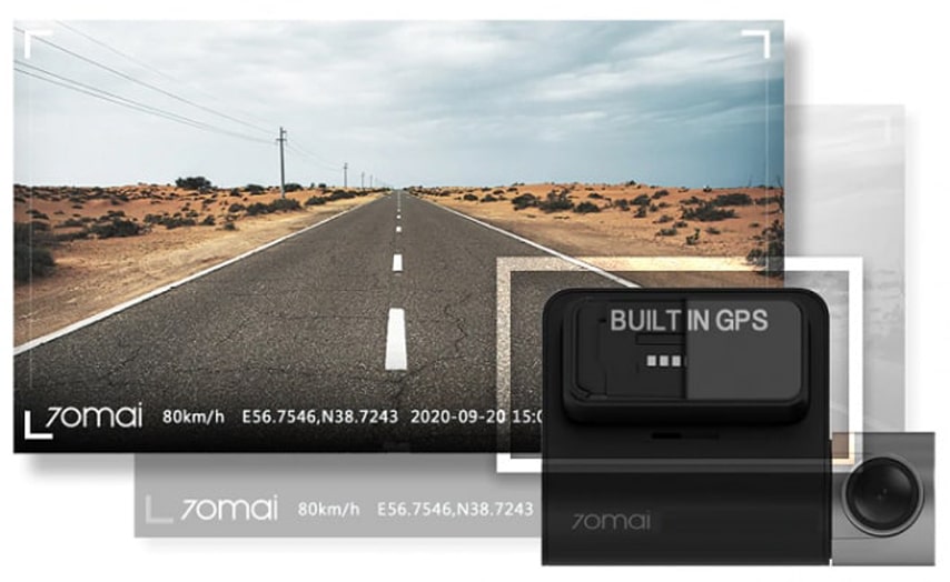 Camera hành trình 70mai pro plus A500S kèm cam sau - Hàng Chính Hãng