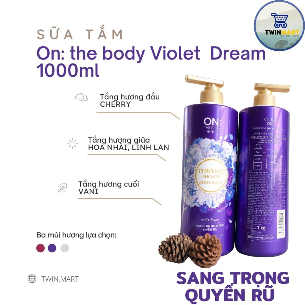 Date xa 2024 TPHCM Sữa tắm hương nước hoa On: The Body Perfume 2021 - thương hiệu Hàn Quốc - hương Violet dream