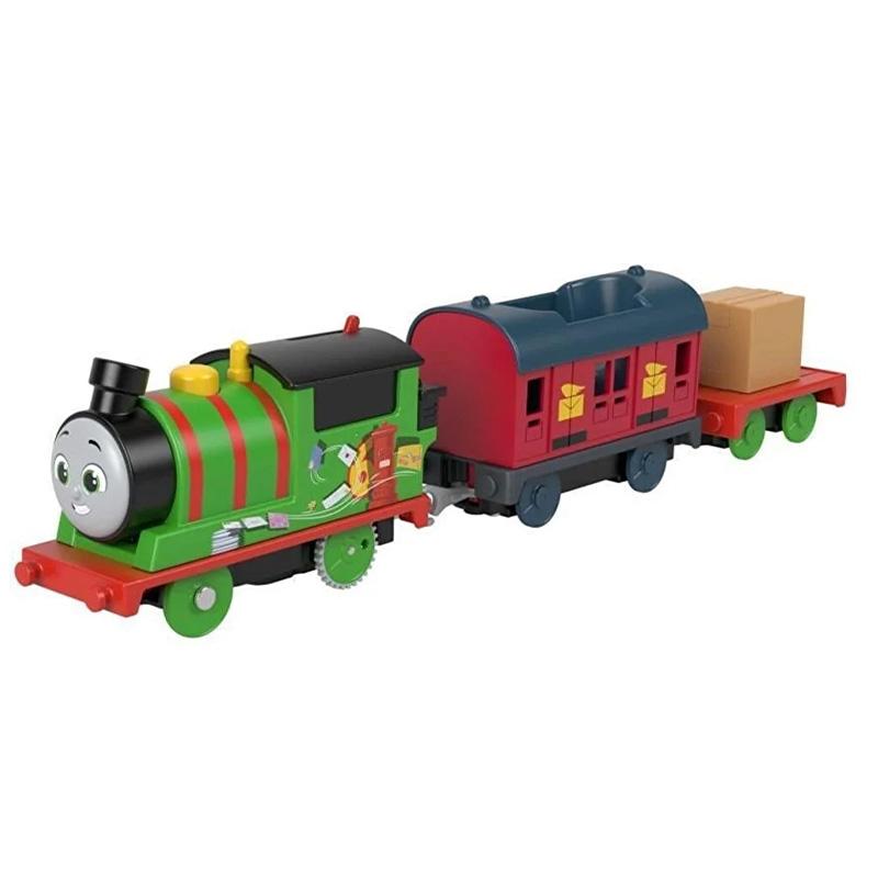 Đồ Chơi Mô Hình Đầu Kéo Và 2 Toa Tàu Percy &amp; Mailcar THOMAS FRIEND HMK04/HFX97