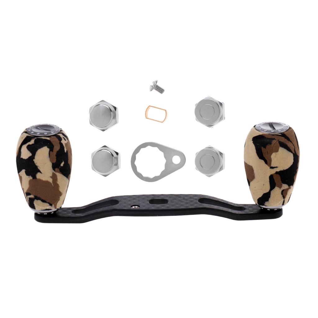 Carbon Fiber Fishing Reel Handle DIY for Baitcasting Reel Replacement Yellow