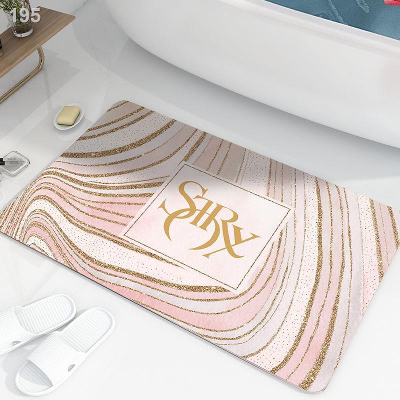 Diatom mềm thấm bùn tấm lót chân nhà vệ sinh cửa phòng tắm chống trượt nhẹ gia dụng sang trọng sàn khô nhanh chóng