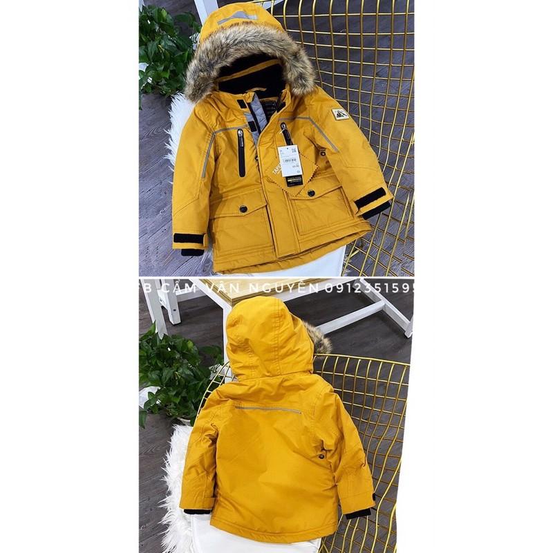 Xả lỗ Áo khoác Parka C&amp;A xuất dư xanh sz 110(17-19kg