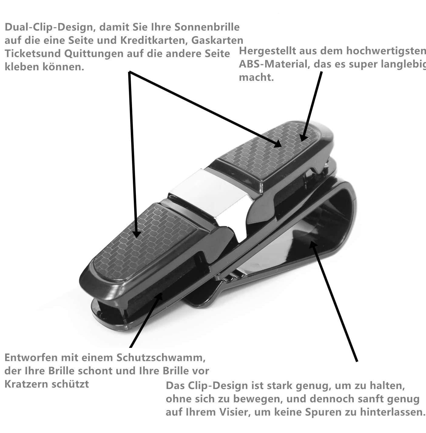 Xe giữ thủy tinh, 2 gói xe kính râm, kính râm với thẻ clip thẻ, giá đỡ kính đôi