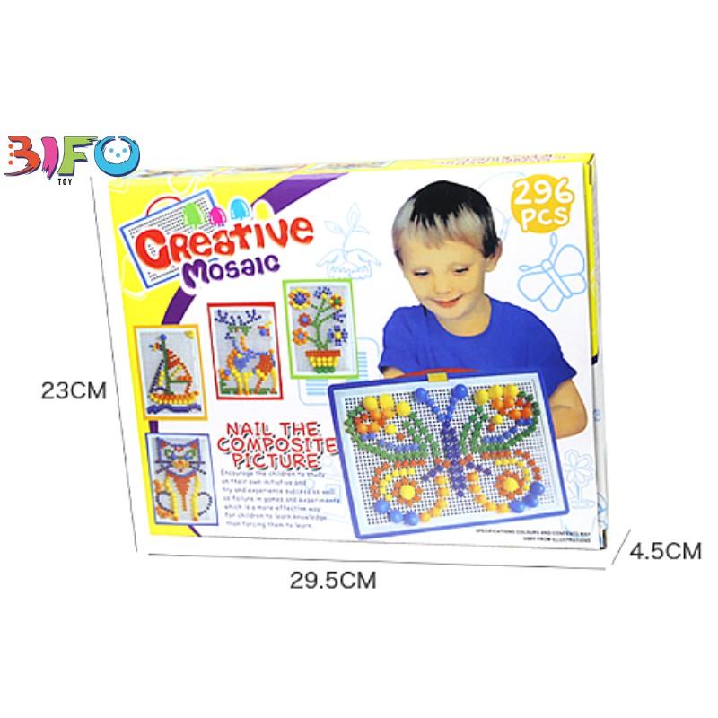 Bộ xếp hình cho bé hình nấm 296 chi tiết giúp bé phát triển trí thông minh sáng tạo