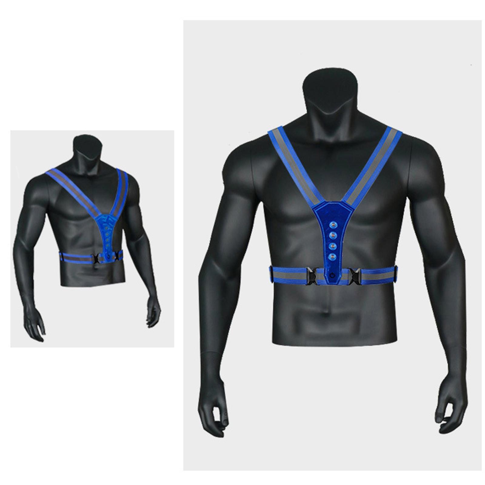 3 Modes 8 Bright LED Reflective Vest Warning Lights/ for Night Running