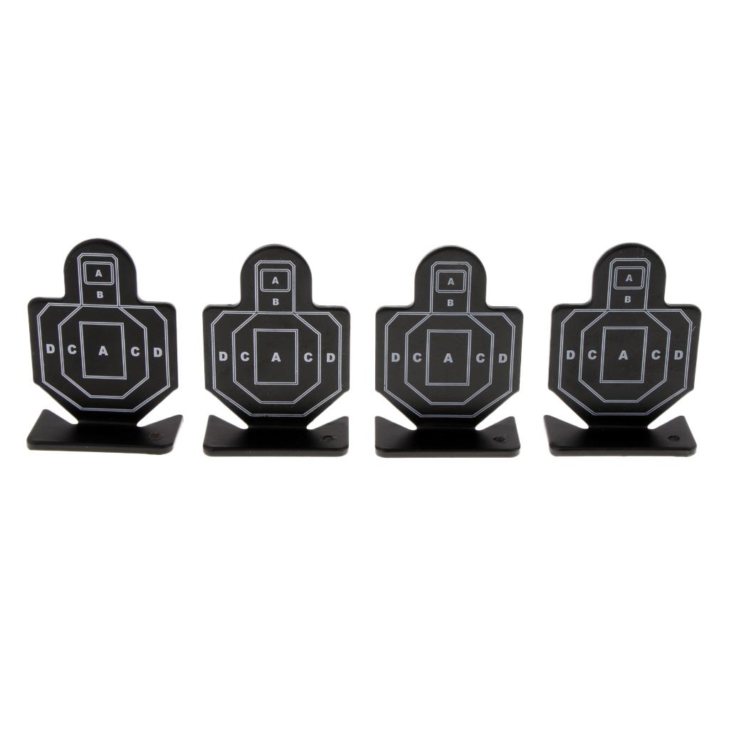 4pcs Metal Practice Silhouette Shooting Aim Target Mini Plinking Targets