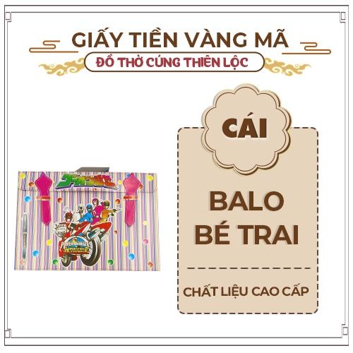 Balo Cặp Sách Đi Học Bé Trai Bé Gái Giấy Cao Cấp Hàng Mã Thiên Lộc Đồ Thờ Cúng