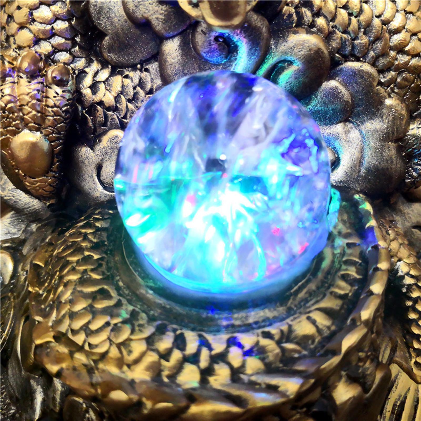 Desktop Water Fountain Feng Shui Waterfall Statue Ornament With Rolling Ball