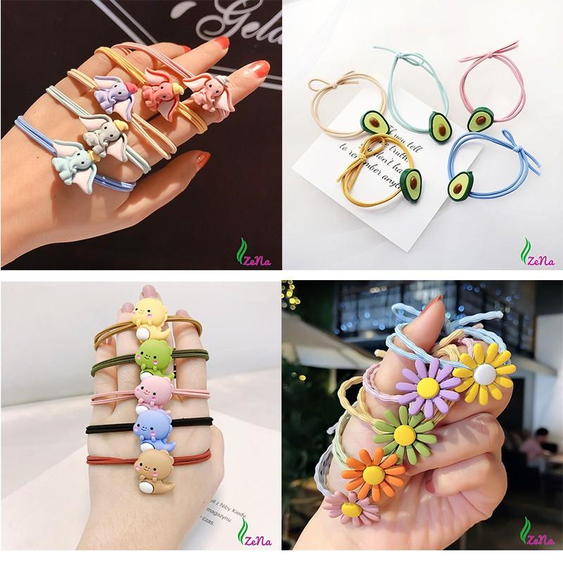 Combo 100 Dây Cột Tóc Hàn Quốc Dễ Thương Cá tính