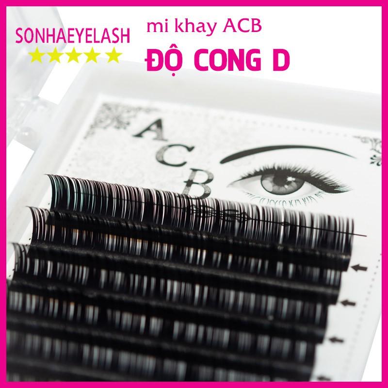 Mi khay ACB độ cong D, chất mi silk Hàn, mềm, dễ bắt keo dùng để nối volume, classic