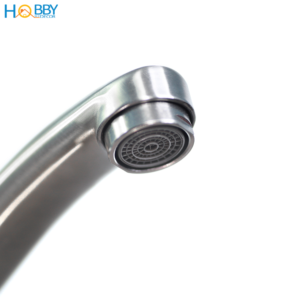 Vòi xả nước lavabo nóng lạnh thân dài Inox 304 Hobby Home Decor VRM3