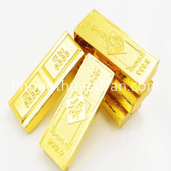 Thỏi vàng 5 thanh/hộp 2.2cm chiêu lộc