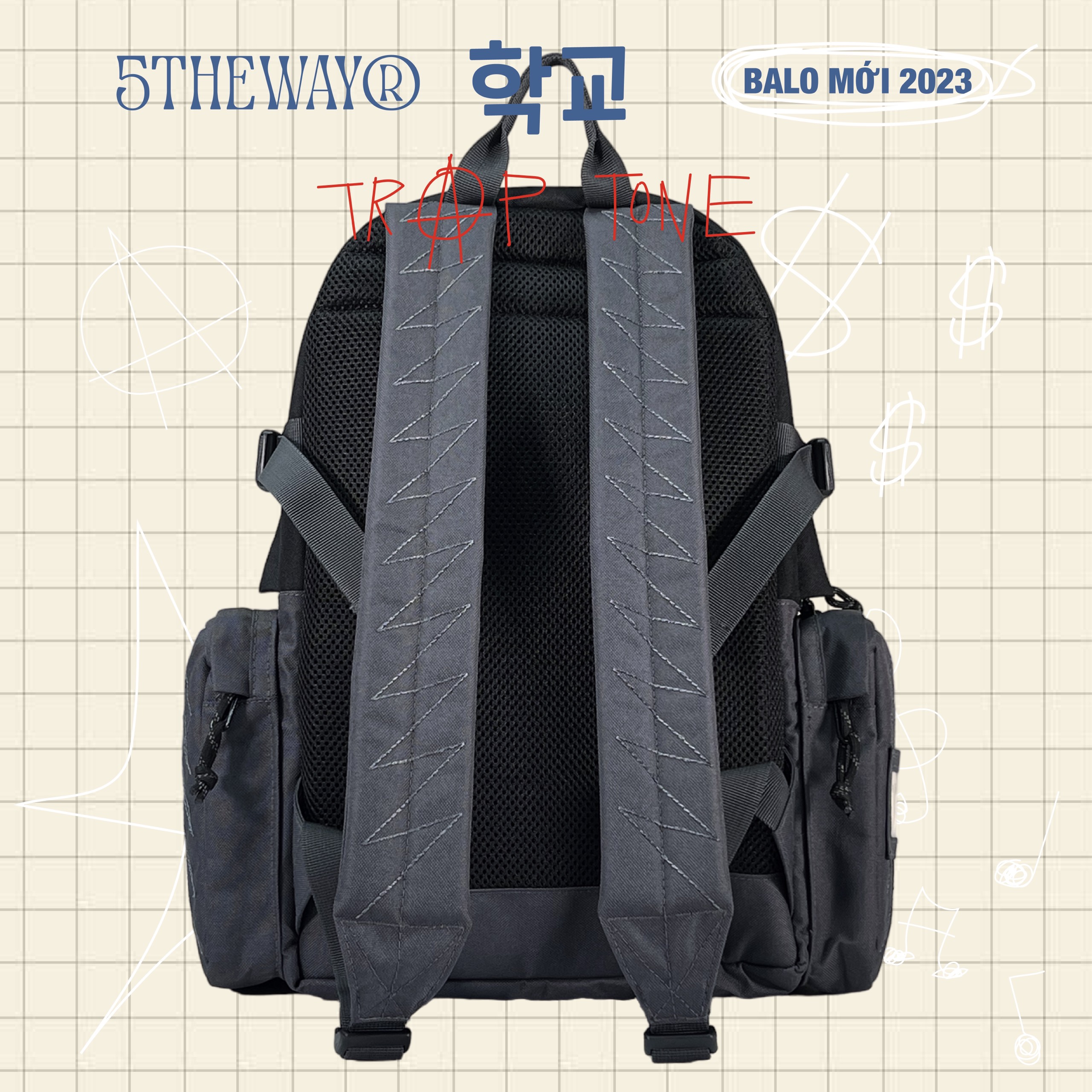 Balo 5THEWAY 학교 TRAP TONE ROCKET BACKPACK