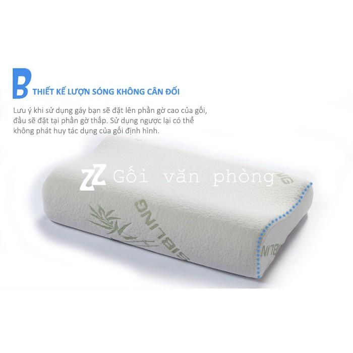 Gối Cao Su Non Chống Ngáy Ngủ Và Đau Đốt Sống Cổ BamBoo Chính Hãng----GDH03