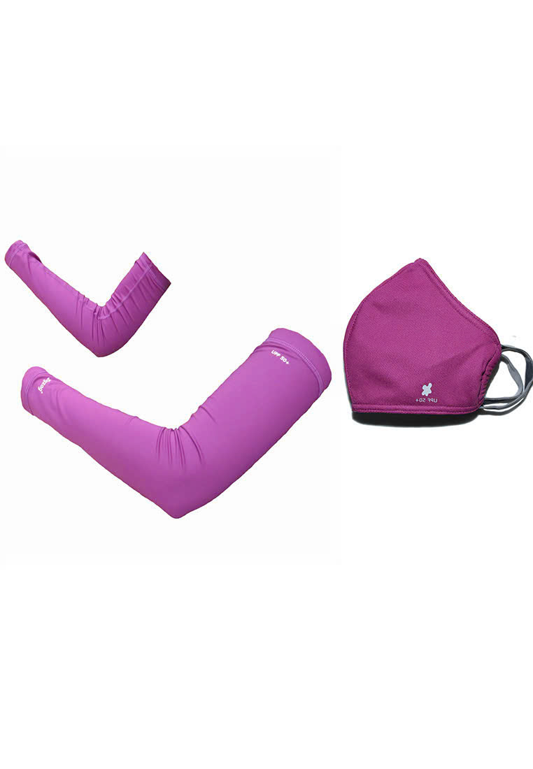 Combo Găng tay ống + khẩu trang nhỏ chống nắng UPF50