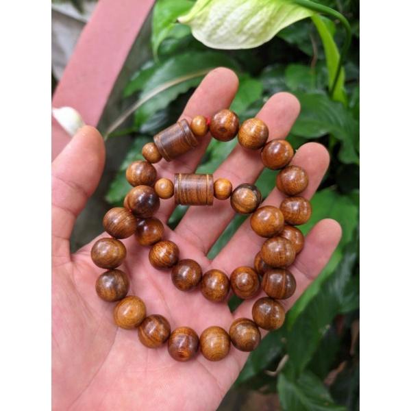 Vòng lắc tay nam nữ hạt 8 ly 10 ly 12 ly mix đốt trúc gỗ thơm hương tự nhiên