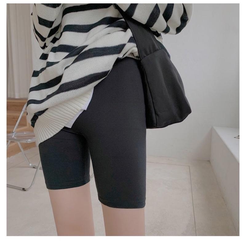 Quần legging nữ cotton đùi ngố co dãn tôn dáng