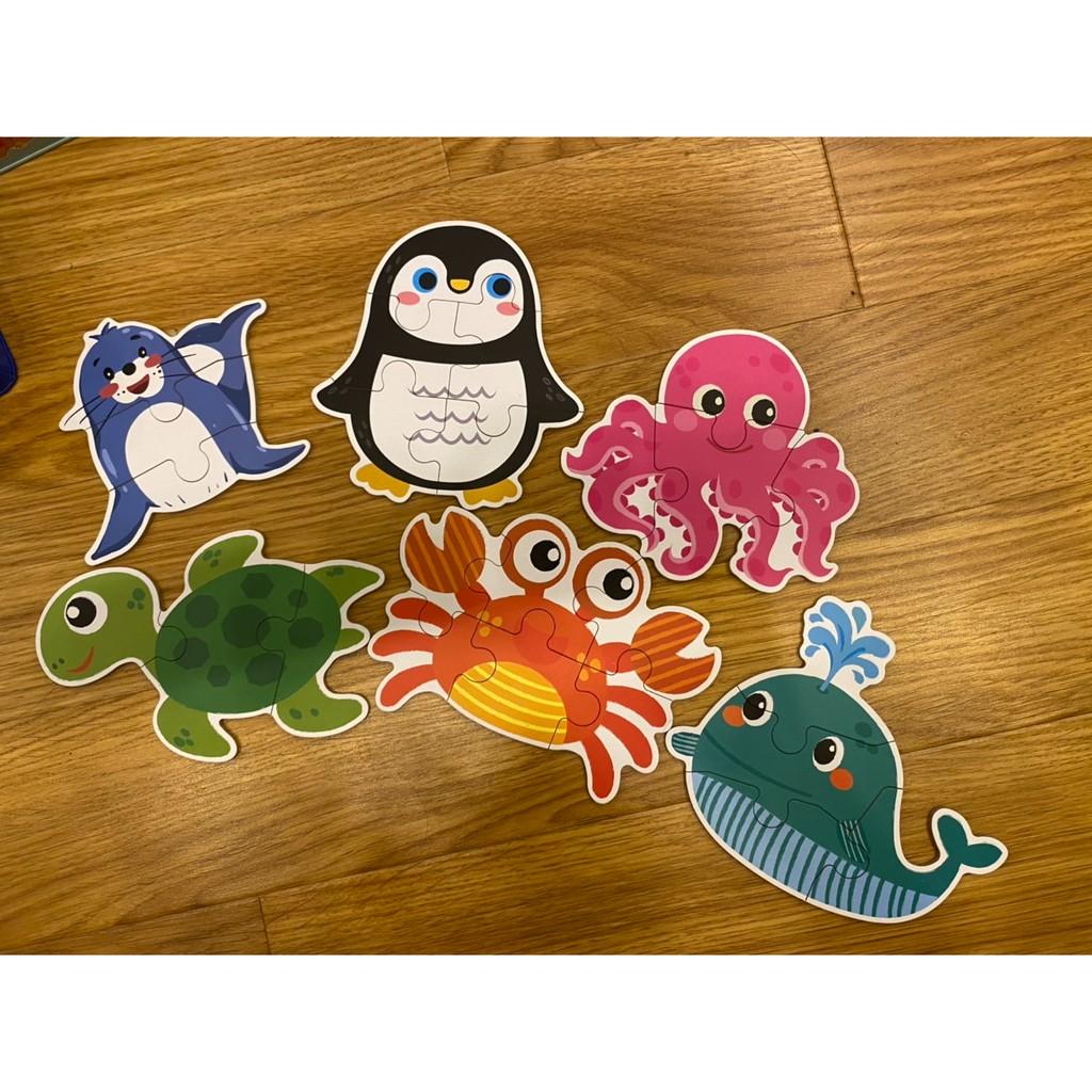 Bảng Ghép Hình Puzzle 6 Món Cho Bé Mẫu Hộp Mới