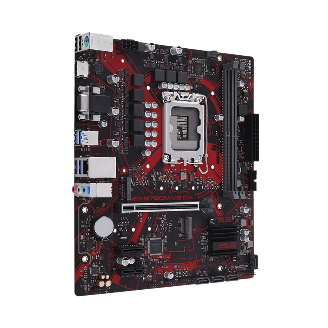 Mainboard ASUS EX-B760M-V5 D4 (Chipset Intel B760, Socket LGA1700, 2x DDR4 64GB, mATX) - Hàng Chính Hãng