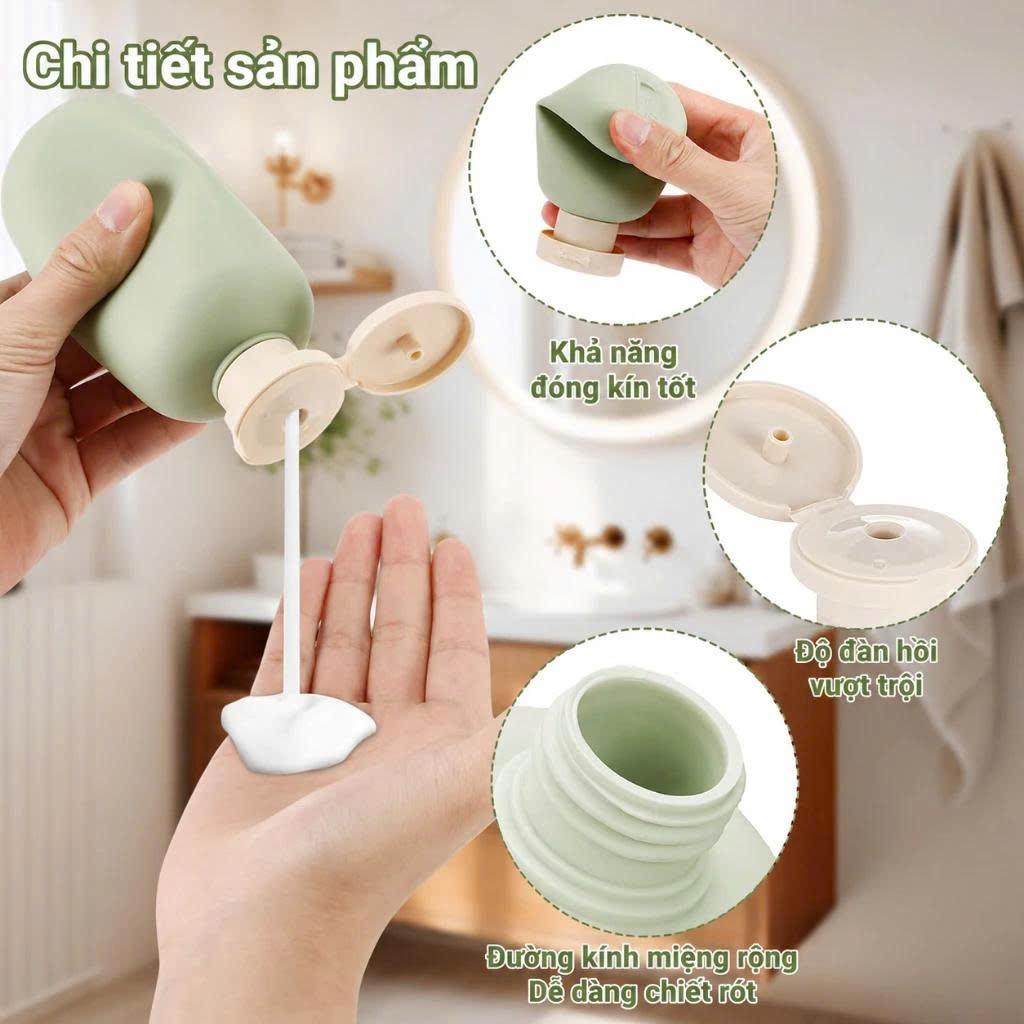 Bộ Chiết Mỹ Phẩm Du Lịch 3 Chai 100ml Kèm Túi PVC | Gọn Gàng Cho Cả Gia Đình