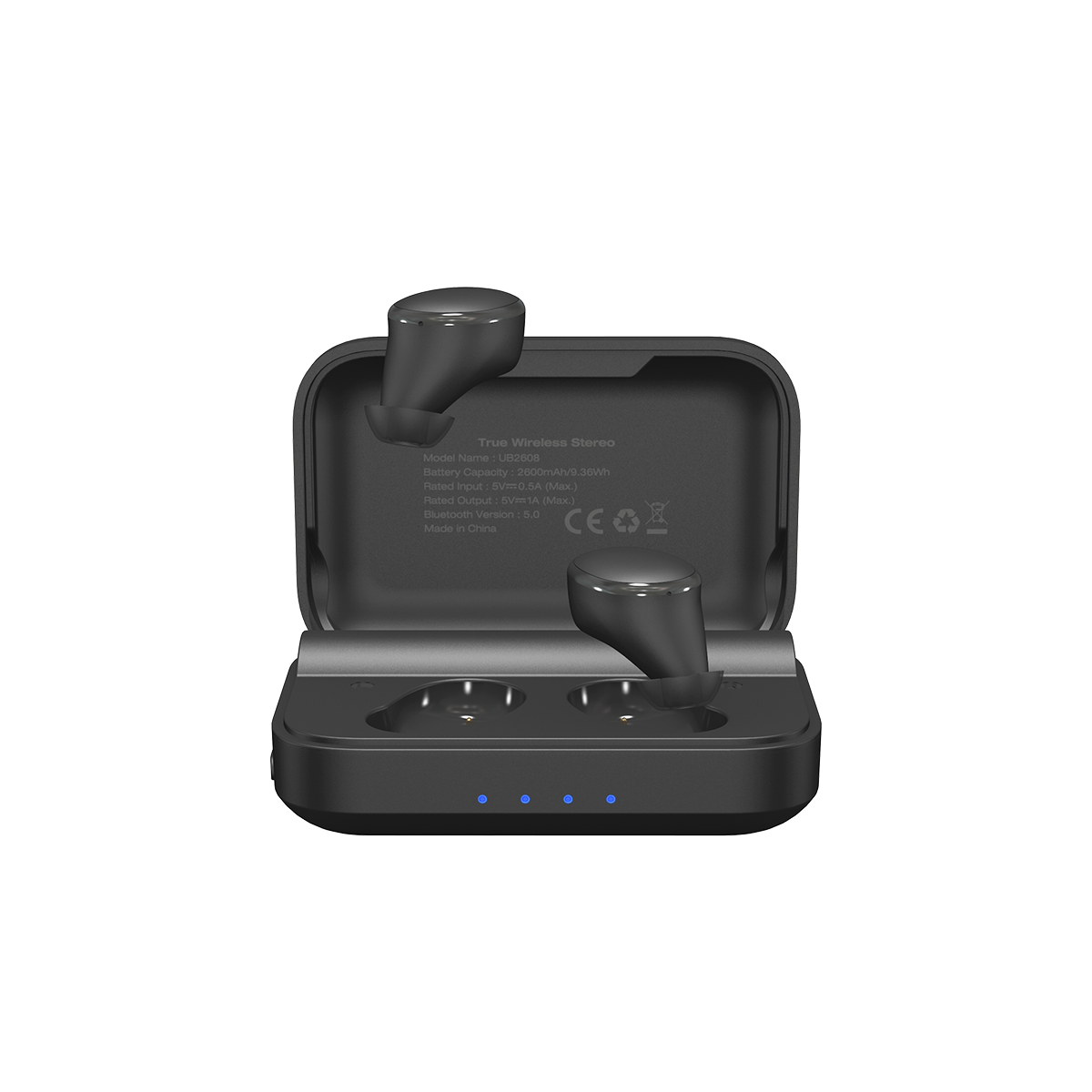 Tai nghe True Wireless Energizer UB2608 kèm hộp sạc di động chống thấm nước IPX4 -Hàng Chính Hãng