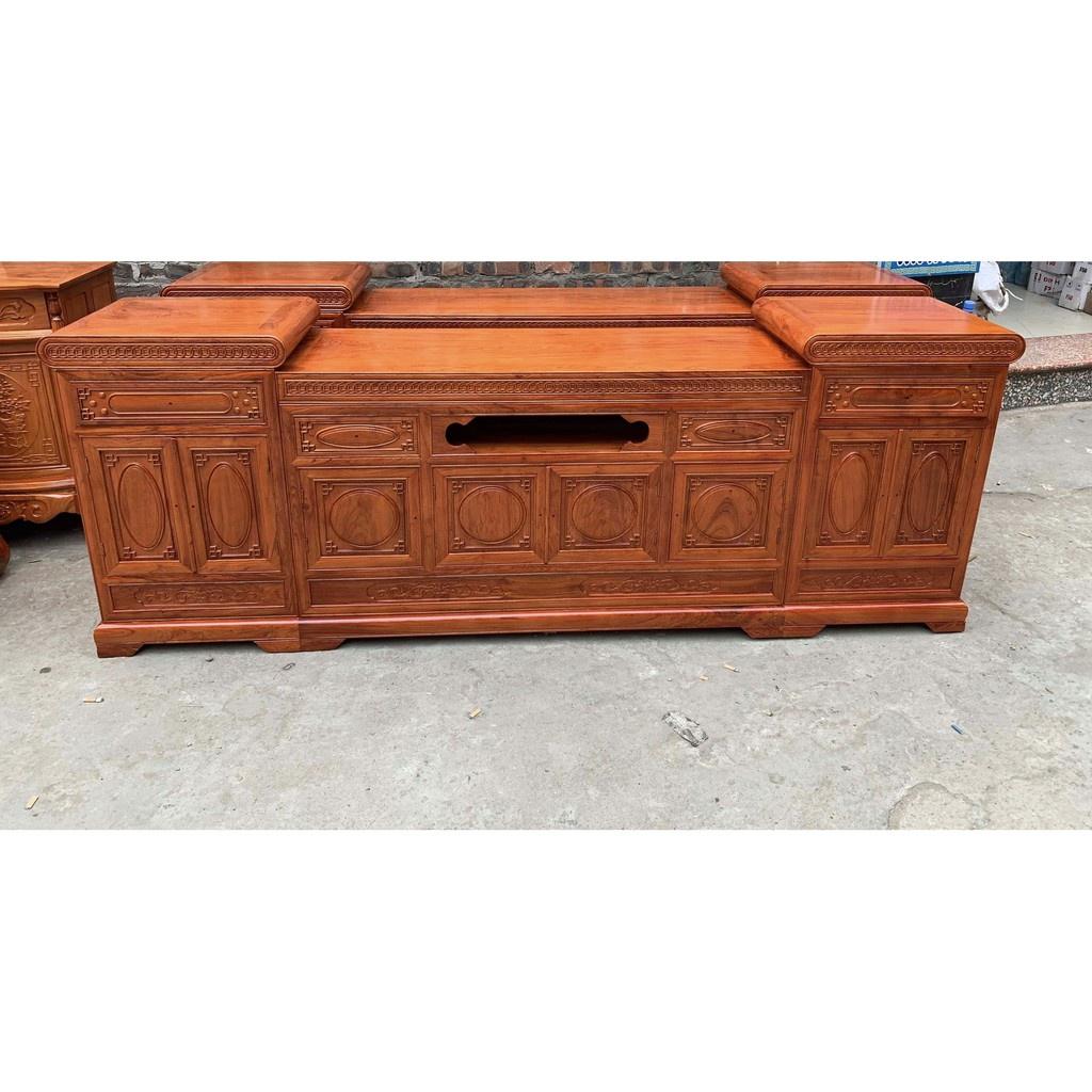Kệ tivi mõ lõm gỗ hương đá