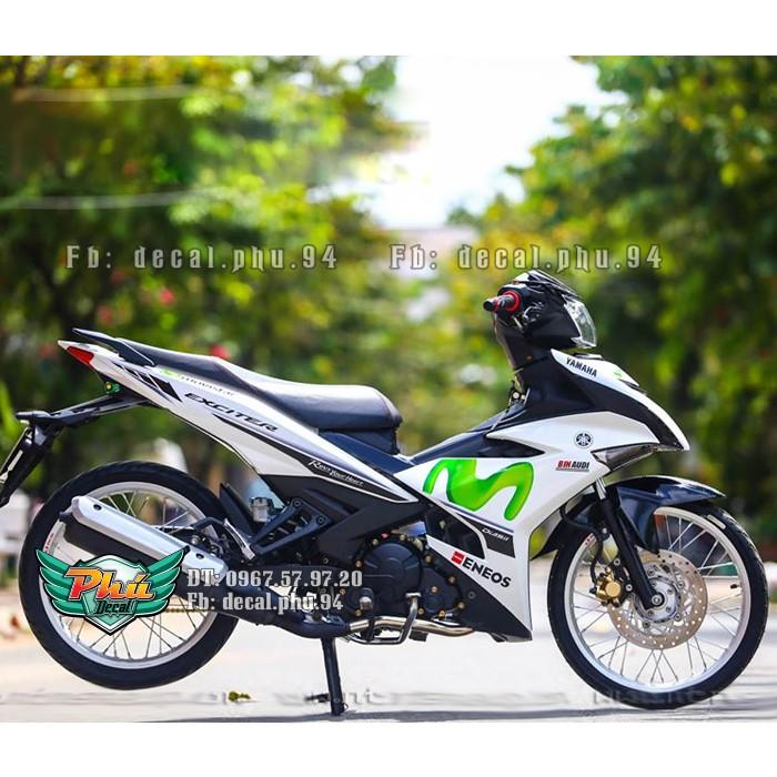 Tem rời Exciter 150 Movistar trắng xanh (i)