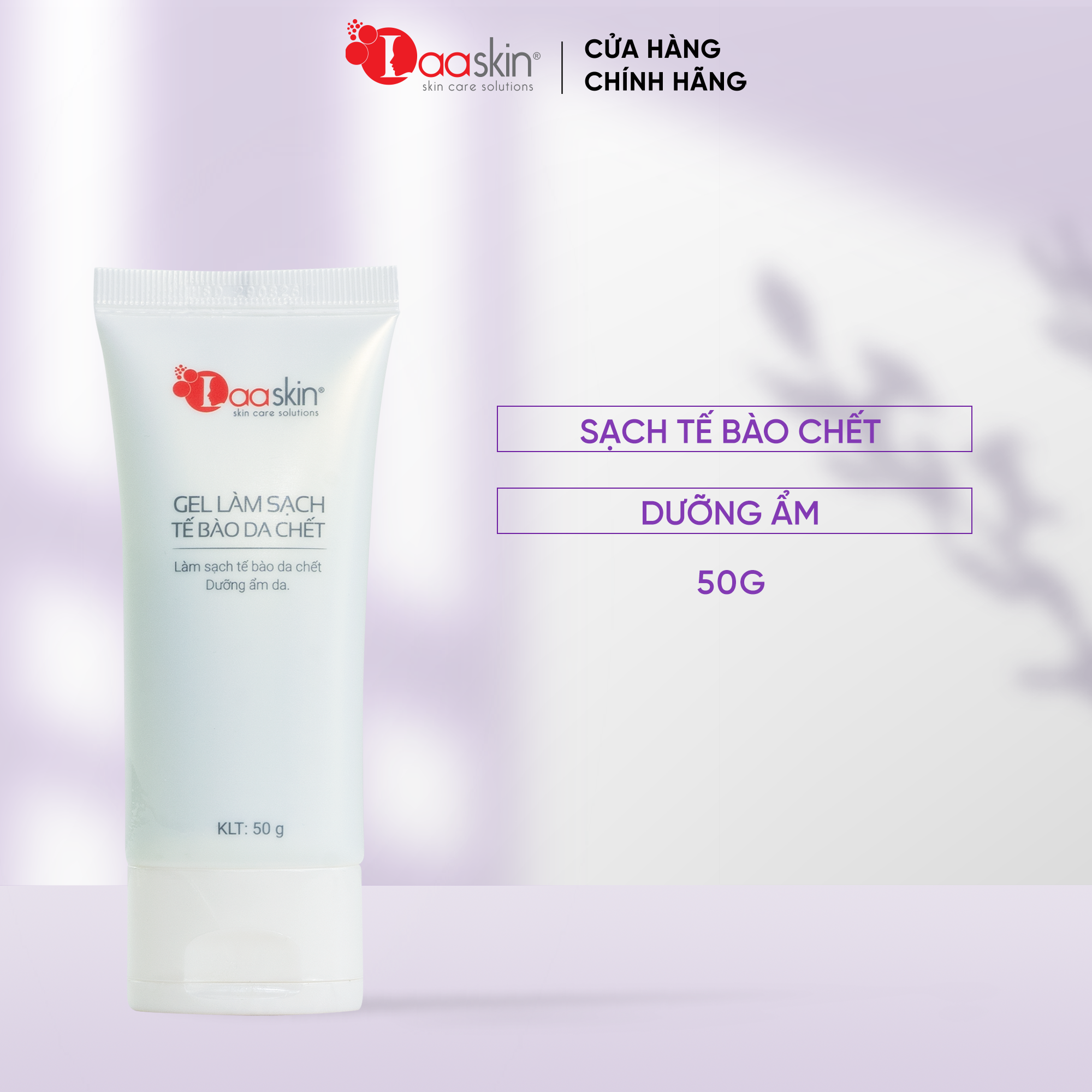 Gel làm sạch tẩy tế bào da chết và dưỡng ẩm da Laaskin 50g