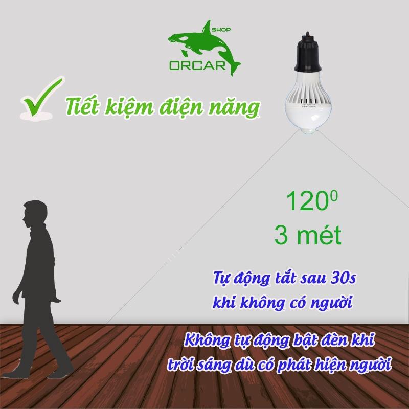 Bóng đèn cảm ứng cảm biến chuyển động tự động sáng khi có người sử dụng cầu thang, hành lang, nhà vệ sinh