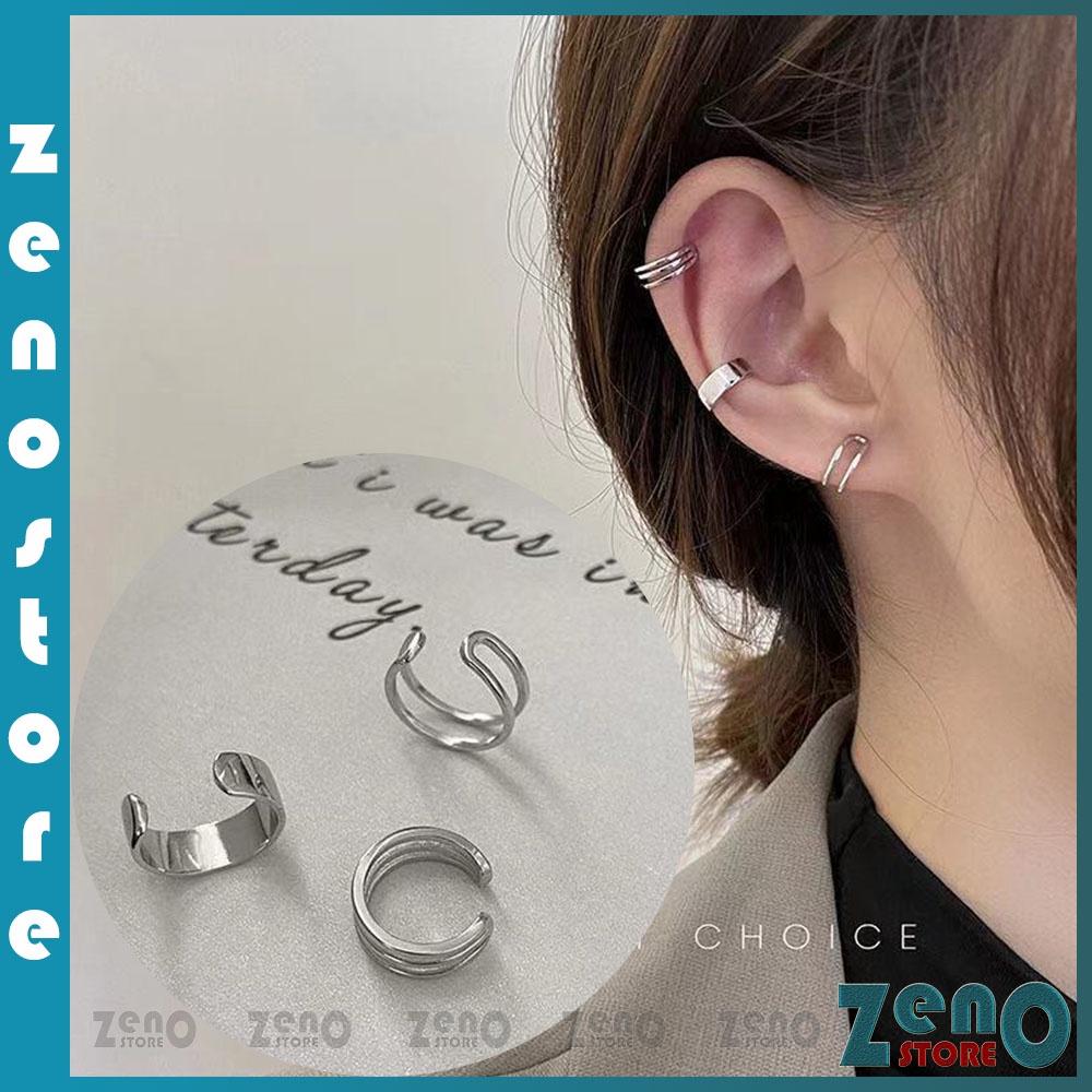 Khuyên tai kẹp ZenO KT16 cá tính lạnh lùng, bông tai không cần bấm lỗ có thể phối kèm nhiều mẫu khác
