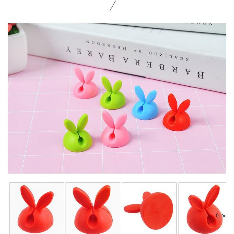 Set 4 Nút Giữ Dây Điện Hình Tai Thỏ