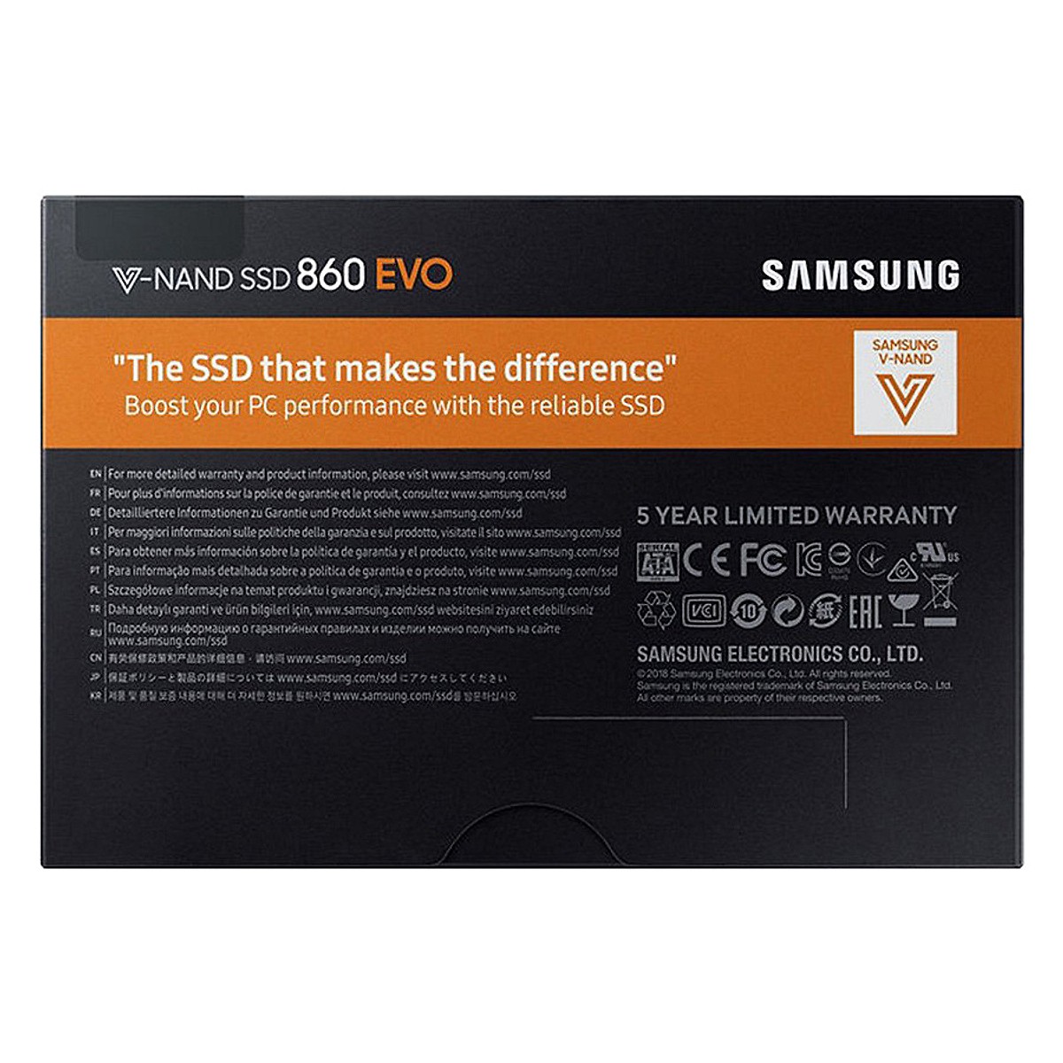 Ổ Cứng SSD Samsung 860 EVO 500GB 2.5 inch SATA iii MZ-76E500BW - Hàng Nhập Khẩu (Box Tiếng Anh)