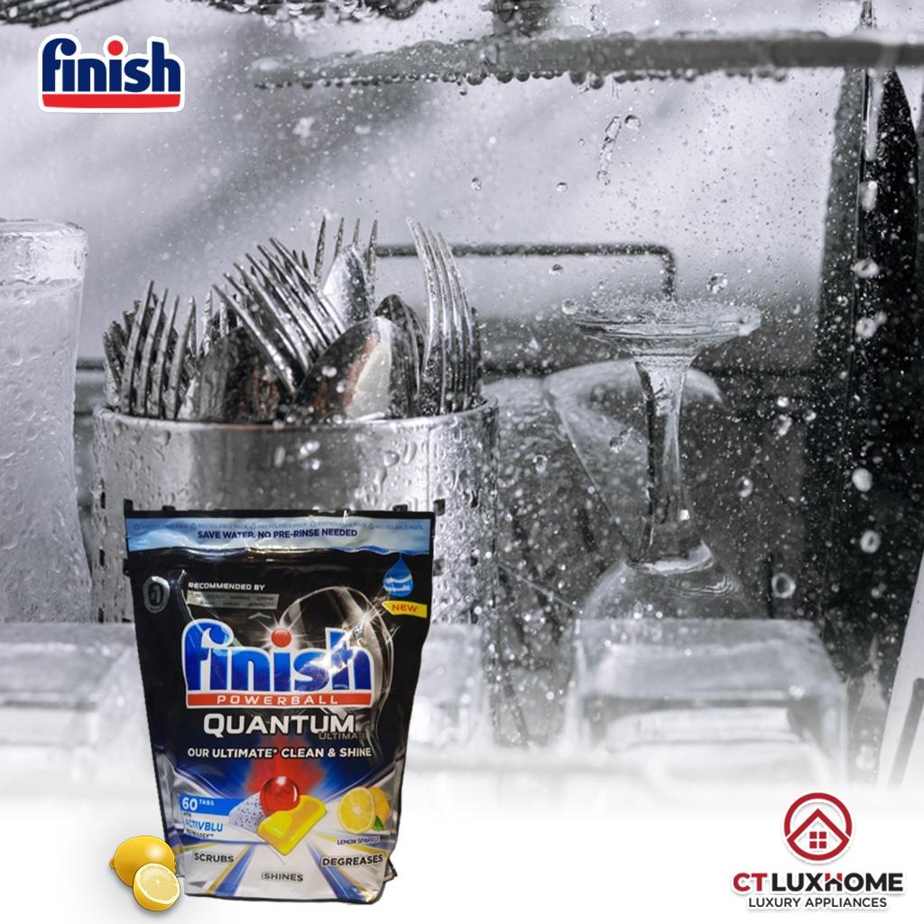 Viên rửa chén bát Finish Quantum Ultimate 60 viên hương chanh