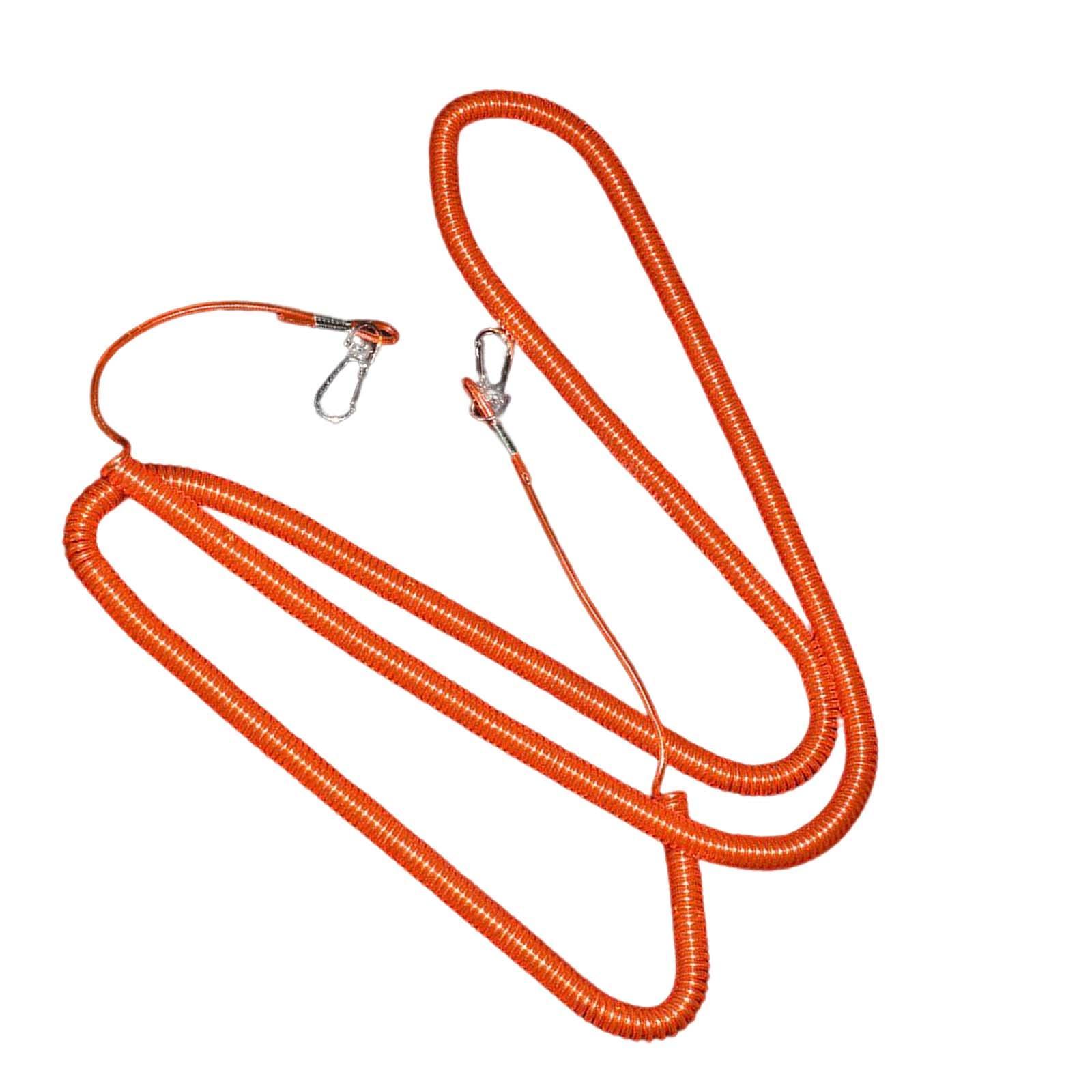 Retractable Fishing Coiled Lanyard Steel Wire Extension Tether Cord Flexible