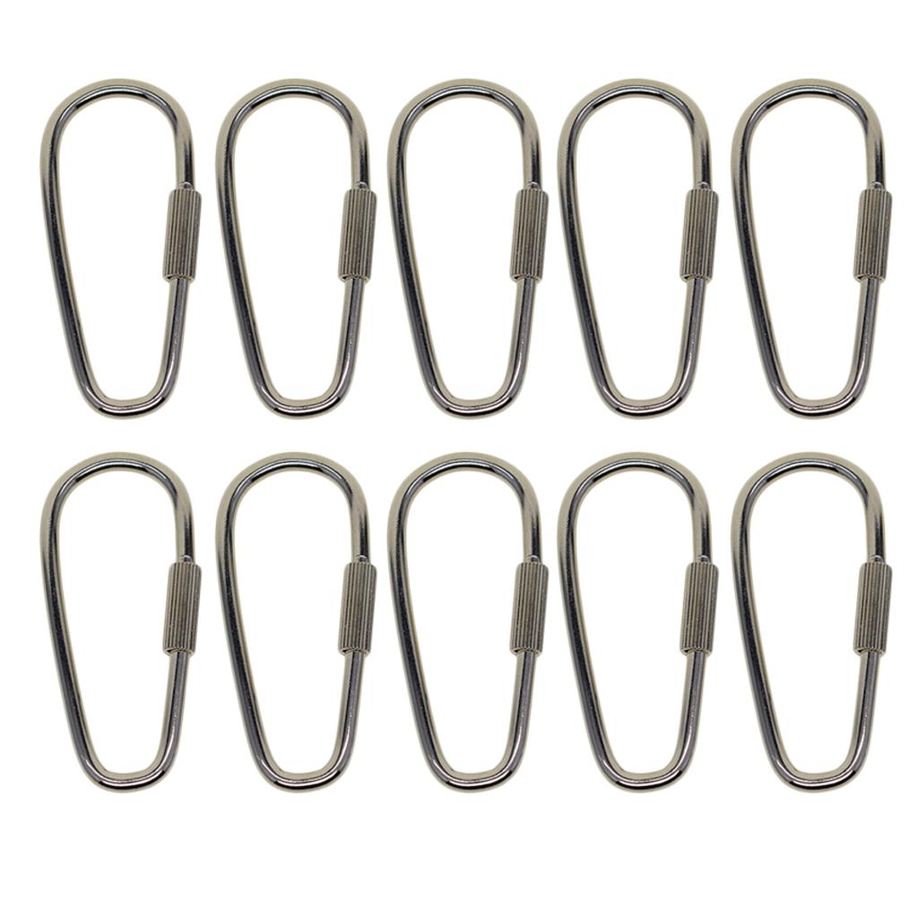 10pcs Keychain Key  Brass Screw Locking Key Chains Bag Holder