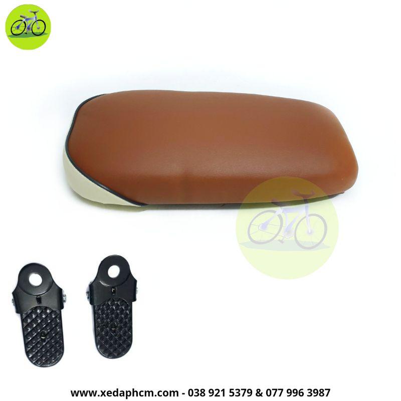 Gác chân xe đạp và nệm yên xe đạp sau bộ 2 sản phẩm đa năng