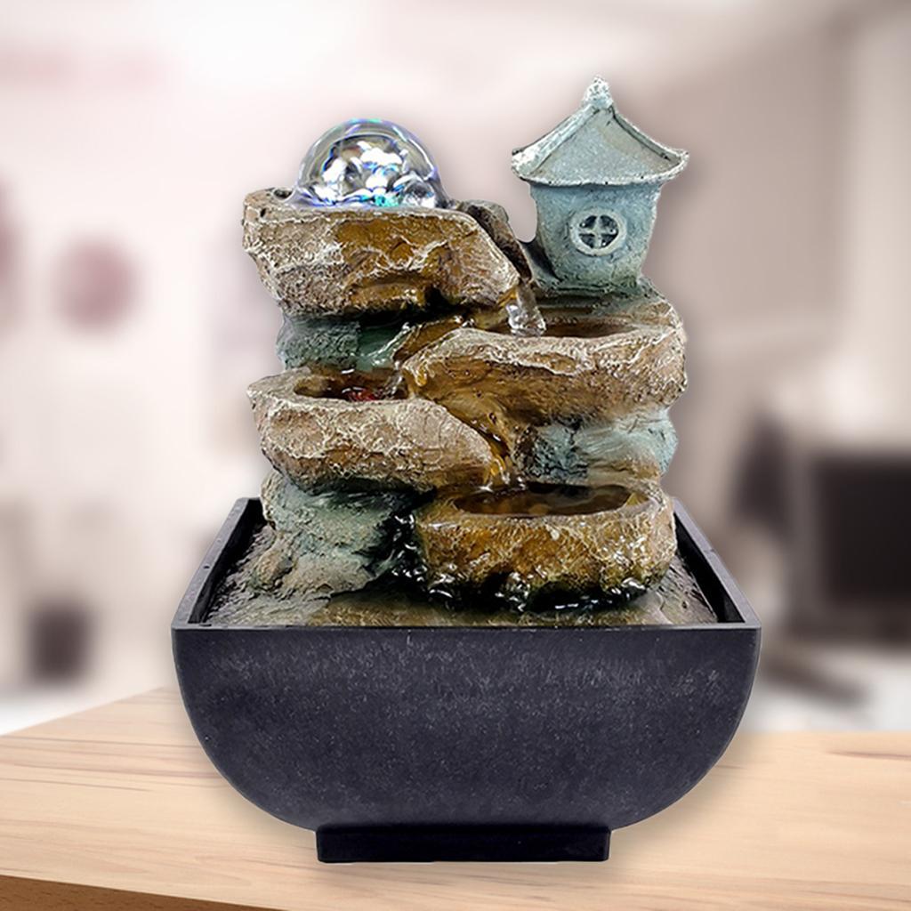 Tabletop Water Fountain Feng Shui Meditation Waterfall Fountain