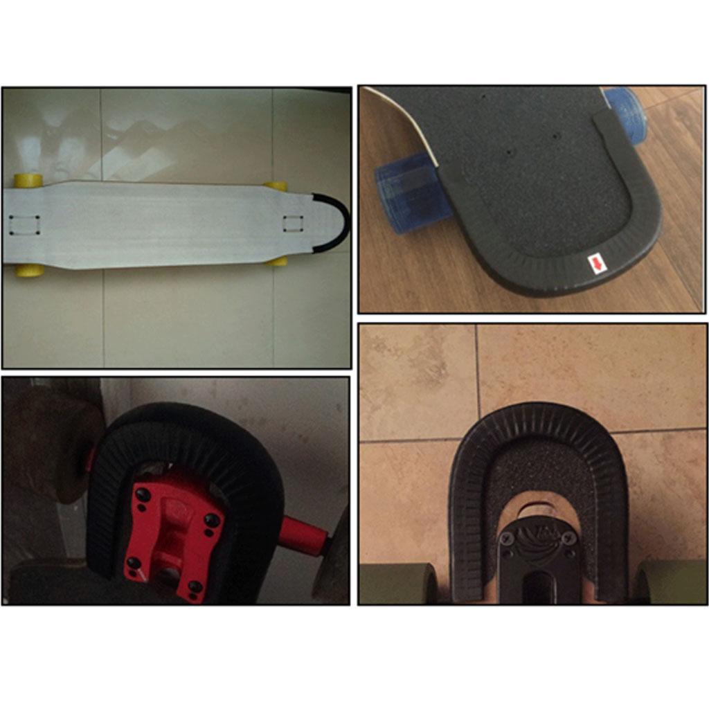 4 Pieces Skateboard Longboard Nose Tail Guard Protection Rubber Strip