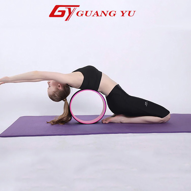 Vòng tập yoga mới có gai massage , bánh xe tập thể dục 3D pilates thể hình con lăn bánh xe sau, dụng cụ tập giảm béo cao