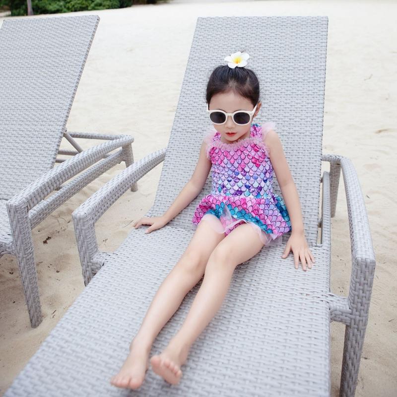 Bé Áo Tắm Bé Gái Trẻ Em Một Mảnh Phù Hợp Với Đồ Bơi Nàng Tiên Cá Bikini Trẻ Em Áo Tắm Công Chúa Dễ Thương Đi Biển Bé Gái 2 4 6 8 Năm