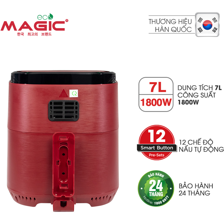 Nồi chiên không dầu điện tử kết hợp nướng Magic Eco AC-123 7L - Hàng chính hãng