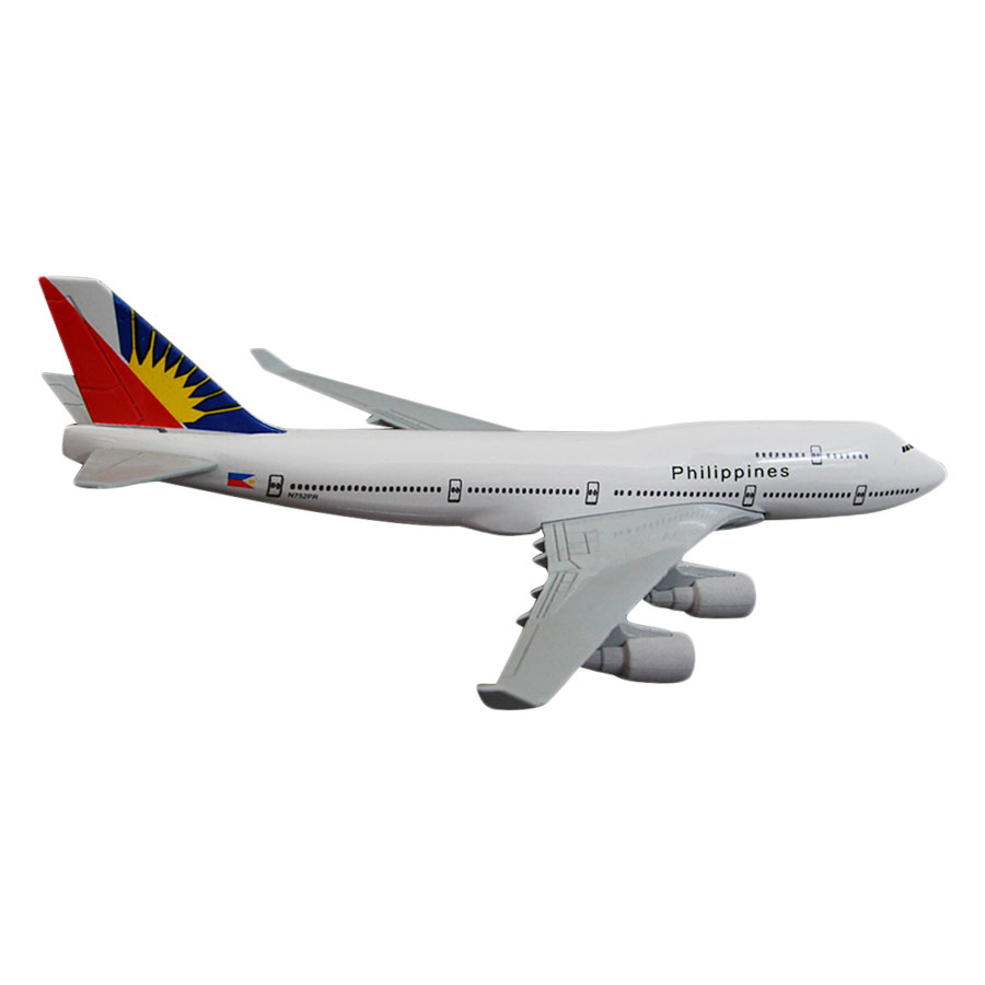 Mô Hình Máy Bay Trưng Bày Boeing 747 Philippines Everfly (Trắng)