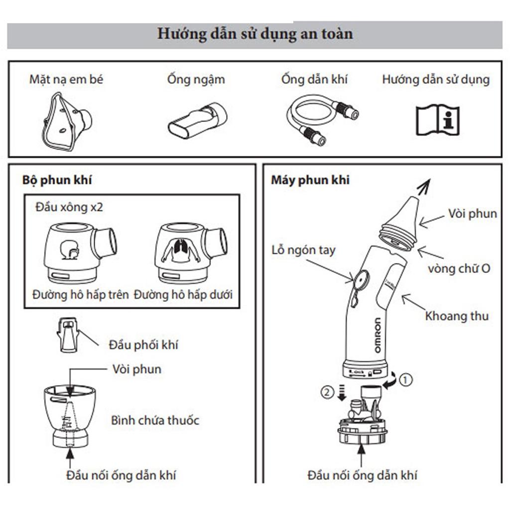 Máy Xông Hút Mũi Họng OMRON DuoBaby 2 Trong 1 Phù Hợp Cho Trẻ Sơ Sinh, Bảo Hành 2 Năm