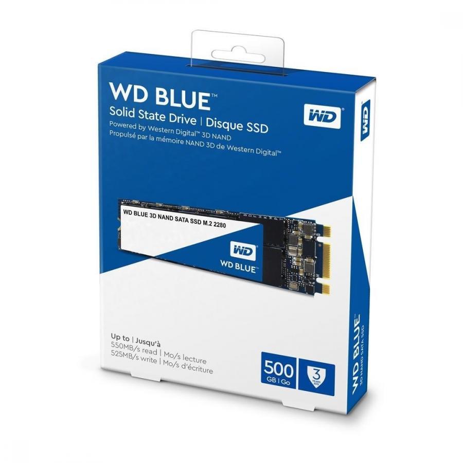 Ổ cứng SSD Western Digital Blue 3D-NAND M.2 2280 SATA III 500GB WDS500G2B0B - Hàng Chính Hãng