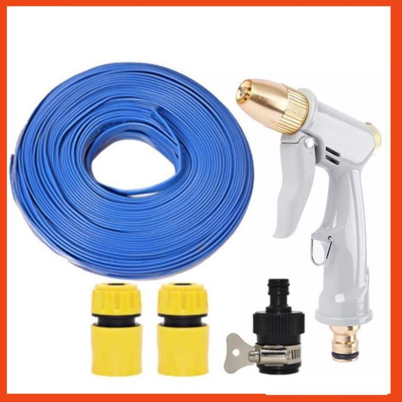 Bộ dây vòi xịt nước rửa xe, tưới cây tăng áp 3 lần, loại 7-10m  206846